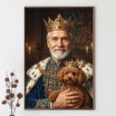 Gift For Husband,Gift For Yourself,Gift For Men,Gift For Father,Gift For Grandpa,Dad's Hobby,Grandpa's Hobby,Non-Eng,Photo - Renaissance Royal Portrait,Humorous - Custom Photo Renaissance Royal Portrait Dad Daughter Grandparents Family - Personalized Poster