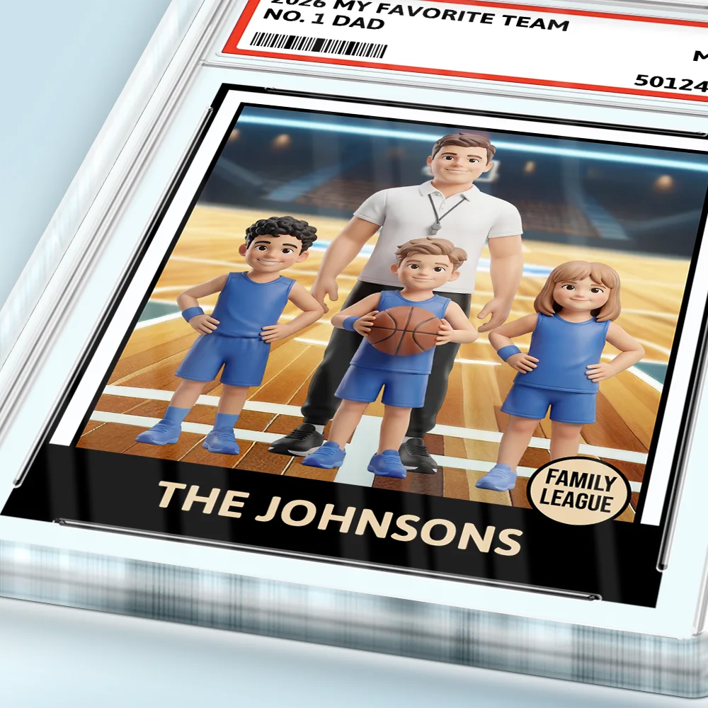 Gift For Husband,Gift For Yourself,Gift For Men,Gift For Father,Sport Dad,Dad's Hobby,Grandpa's Hobby,Basketball,Non-Eng,Photo - Toybox Figure,Playful - Custom Photo Toybox Figure Dream Team Family Exquisite Collection Dad Grandpa - Personalized Custom Shaped Acrylic Plaque