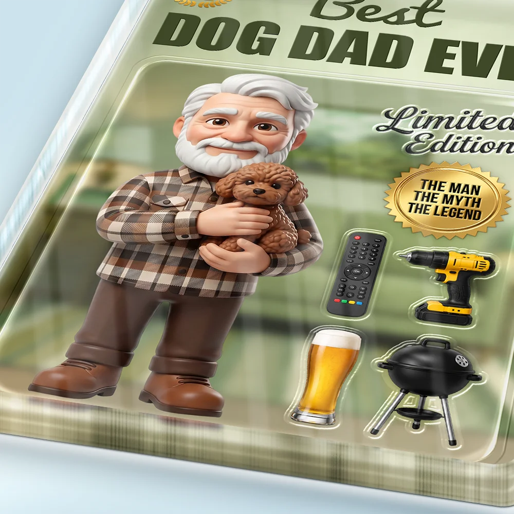 Gift For Husband,Gift For Yourself,Gift For Men,Gift For Father,Gift For Grandpa,Non-Eng,Photo - Toybox Figure,Humorous - Custom Photo Toybox Figure Best Dad Grandpa Ever Limited Edition - Personalized Custom Shaped Acrylic Plaque