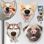 Custom Photo,Art Design,Pet Lovers,Humorous,Photo - Squishy Dog Nose - Custom Photo Funny Dog Nose - Personalized Squishy Acrylic Fridge Magnet