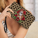 Art Design,Confident,Halloween,Gift For Yourself,Hispanic,Photo - Mexican Skull Woman Man - Custom Photo Sugar Skull Always Chingona Sometimes Cabrona But Never Pendeja Hispanic - Personalized Leather Long Wallet