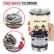 Who You Have Beside - Gift For Couples - Personalized Custom Tumbler