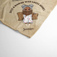 Reading Corner Just A Girl Who Loves Books - Personalized Custom Fleece Blanket