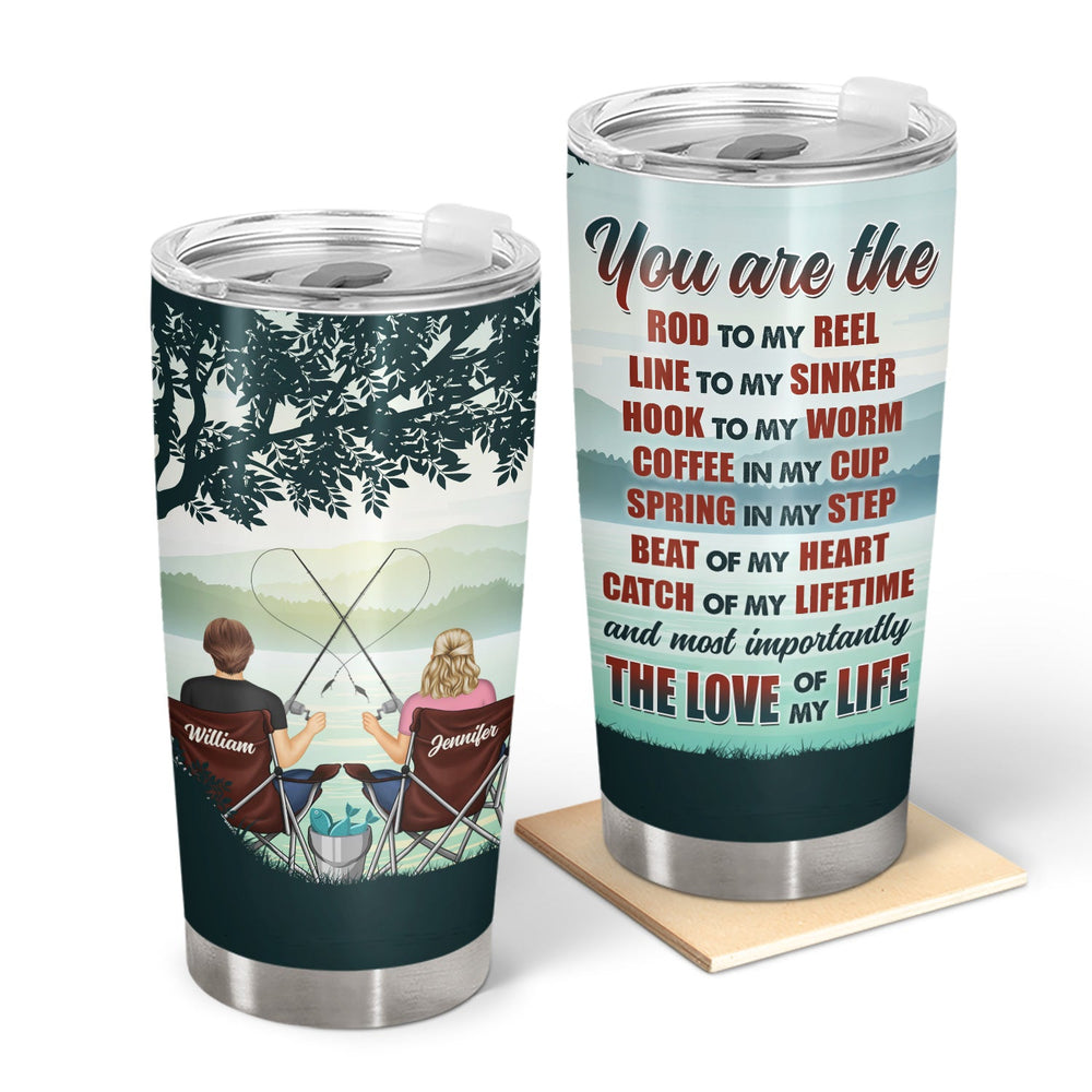 Rod To My Reel - Gift For Couples - Personalized Tumbler