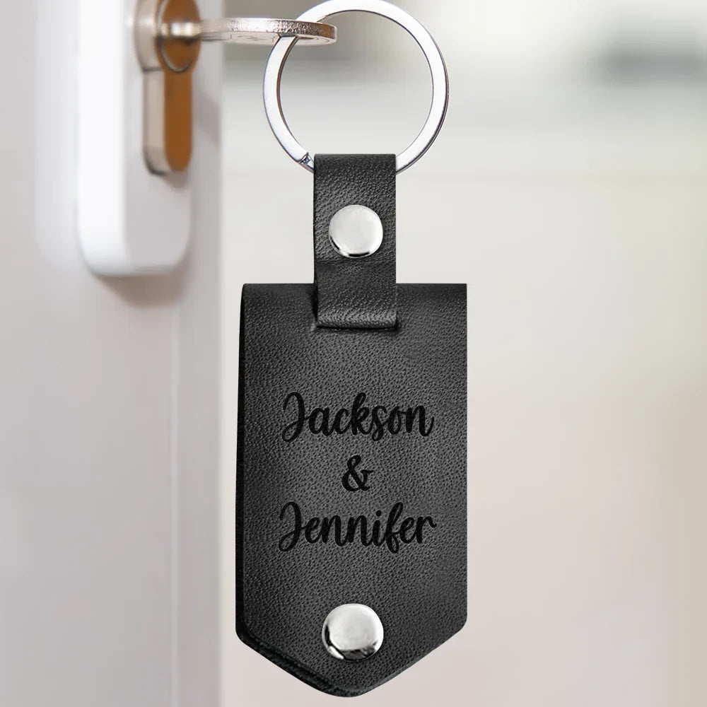 Custom Photo You Are My Favorite - Gift For Couples - Personalized Leather Photo Keychain
