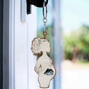 Custom Photo Pregnant Mom - Gift For Pregnant Mom - Personalized Cutout Wooden Keychain