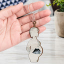 Custom Photo Pregnant Mom - Gift For Pregnant Mom - Personalized Cutout Wooden Keychain