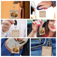 Custom Photo The Day We Became Us - Gift For Couples - Personalized Wooden Keychain