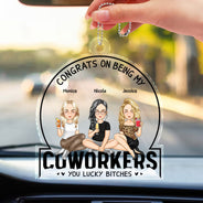 Congrats On Being My Besties - Gift For Besties - Personalized Acrylic Car Hanger