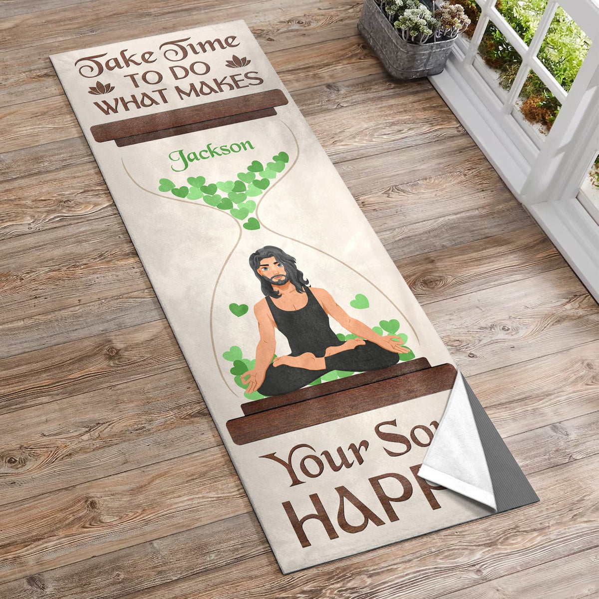 Mostly Peace, Love And Light - Gift For Yoga Lovers - Personalized Yoga Towel