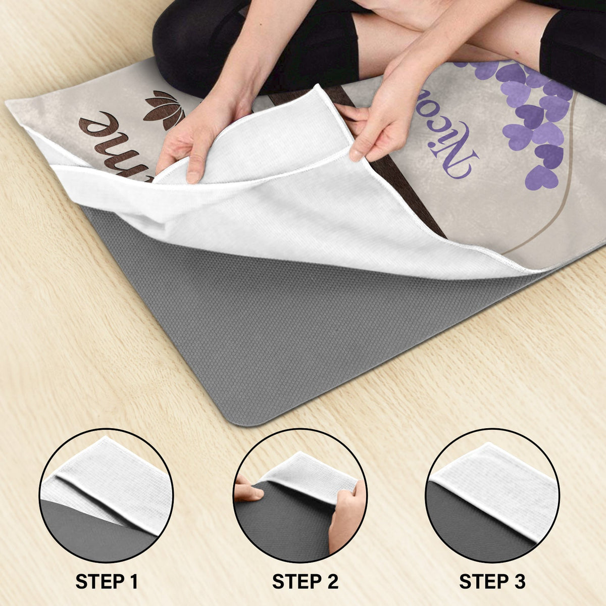 Mostly Peace, Love And Light - Gift For Yoga Lovers - Personalized Yoga Towel