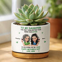 Mom - Daughters (Adult),Gift For Daughter,Love - 3D Effect The Only Thing Better Than Being Your Mother Grandma - Personalized Ceramic Plant Pot