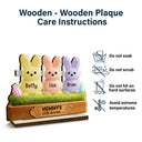 Gift For Grandma,Grandma - Grandkids,Gift For Mother,Easter,Happy - Grandma's Little Bunnies 3D Inflated Effect Printed - Personalized Custom Shaped Wooden Plaque