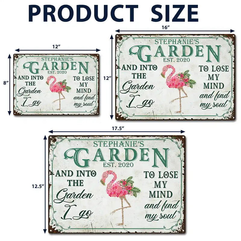 And Find My Soul Garden Floral Art - Birthday, Housewarming Gift For Her, Him, Gardener, Outdoor Decor - Personalized Custom Classic Metal Signs