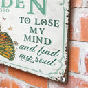 And Find My Soul Garden Floral Art - Birthday, Housewarming Gift For Her, Him, Gardener, Outdoor Decor - Personalized Custom Classic Metal Signs