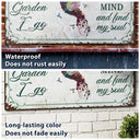 And Find My Soul Garden Floral Art - Birthday, Housewarming Gift For Her, Him, Gardener, Outdoor Decor - Personalized Custom Classic Metal Signs