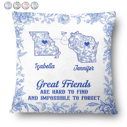 Great Friends Are Hard To Find - Personalized Pillow