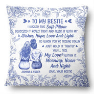 Love,Gift For Bestie,Gift For Sisters,Gift For Daughter - I Filled It With My Wishes Bestie Sister Toile - Personalized Pillow