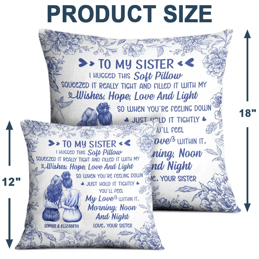 Love,Gift For Bestie,Gift For Sisters,Gift For Daughter - I Filled It With My Wishes Bestie Sister Toile - Personalized Pillow