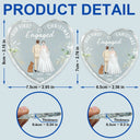 Love,Christmas,Gift For Wife,Gift For Husband,Gift For Couples,Wedding,Wedding Anniversary,Married ,Pet Couple - Our First Christmas As Mr & Mrs Wedding Couple Pet - Personalized Heart Shaped Glass Ornament