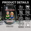 Happy,Dad,Daughters,Gift For Daughter - I Would Choose To Be My Daughter In Every Lifetime - Personalized Stemless Wine Glass