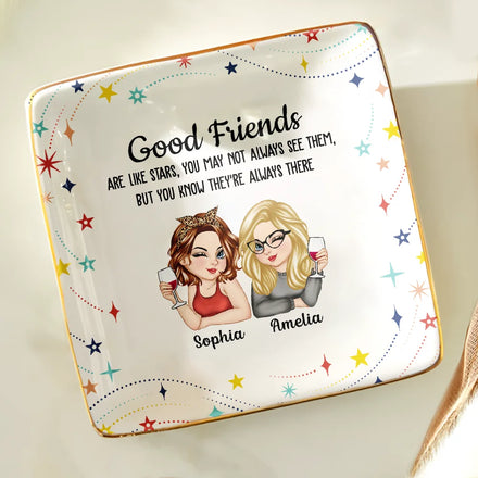 Good Friends Like Stars - Personalized Ring Dish