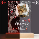 Memorial,Family,Parents,Gift For Grandparents,Sad - Custom Photo When You Miss Me Have No Fear Memorial - Personalized 3D Led Light Wooden Base