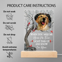 Memorial,Family,Parents,Gift For Grandparents,Sad - Custom Photo When You Miss Me Have No Fear Memorial - Personalized 3D Led Light Wooden Base