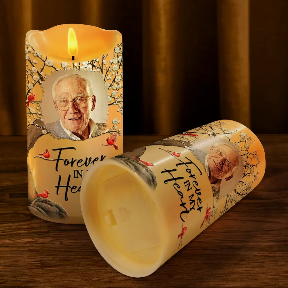 Memorial,Family,Parents,Gift For Grandparents,Sad - Custom Photo When You Miss Me Have No Fear Memorial - Personalized Flameless LED Candle
