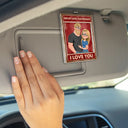 Gift For Couples,Gift For Wife,Gift For Girlfriend,Love,Gift For Women,Gift For Husband,Gift For Boyfriend - Drive Safe I Love You Vintage Animate Couple - Personalized Custom Shaped Acrylic Car Visor Clip