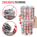 Top Market,Gift For Bestie,Custom Text,Happy - Mahjong Pattern Matching Name - Personalized Tumbler