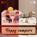 Camping,Campsite,Gift For Couples,Happy,Gift For Husband,Gift For Girlfriend,Gift For Boyfriend,Gift For Wife - Making Memories One Campsite 3d Couple - Personalized Custom Shaped Light Box