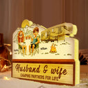 Camping,Campsite,Gift For Couples,Happy,Gift For Husband,Gift For Girlfriend,Gift For Boyfriend,Gift For Wife - Making Memories One Campsite 3d Couple - Personalized Custom Shaped Light Box