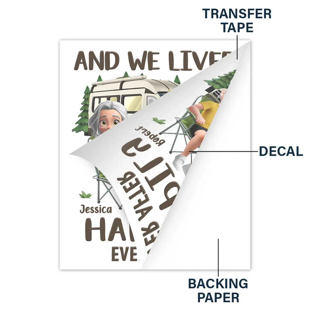 Camping,Campsite,Couple's Hobby,Happy,Gift For Couples - Making Memories One Campsite At A Time - Personalized Decor Decal