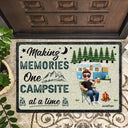 Happy,Camping,Campsite,Gift For Husband,Gift For Boyfriend,Gift For Wife,Gift For Girlfriend,Gift For Couples - Making Memories One Campsite At A Time - Personalized Doormat