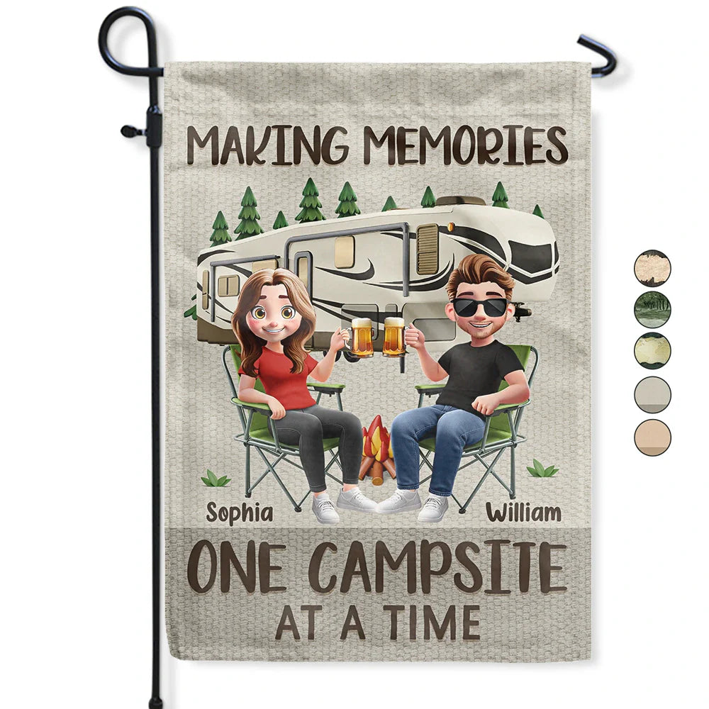 Making Memories One Campsite At A Time - Personalized Flag