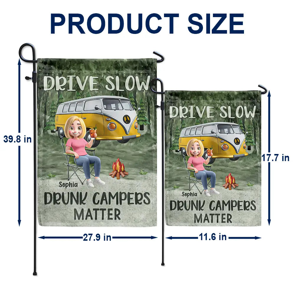 Camping,Campsite,Couple's Hobby,Happy,Gift For Couples - Making Memories One Campsite At A Time - Personalized Flag
