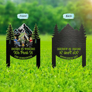 Camping, Campsite, Family - Making Memories One Campsite At A Time - Personalized Metal Garden Stake