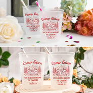 Playful,Camping,Family,Summer,Custom Text - Making Memories One Campsite At A Time Party - Personalized Frosted Cups