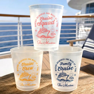 Playful,Cruising,Family,Summer,Custom Text - Making Memories One Wave At A Time - Personalized Frosted Cups