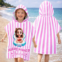 Back To School,Gift For Kids,Beach,Summer,Adorable,Vector - Making Waves In First Grade Summer Trip - Personalized Kids Hooded Poncho Towel
