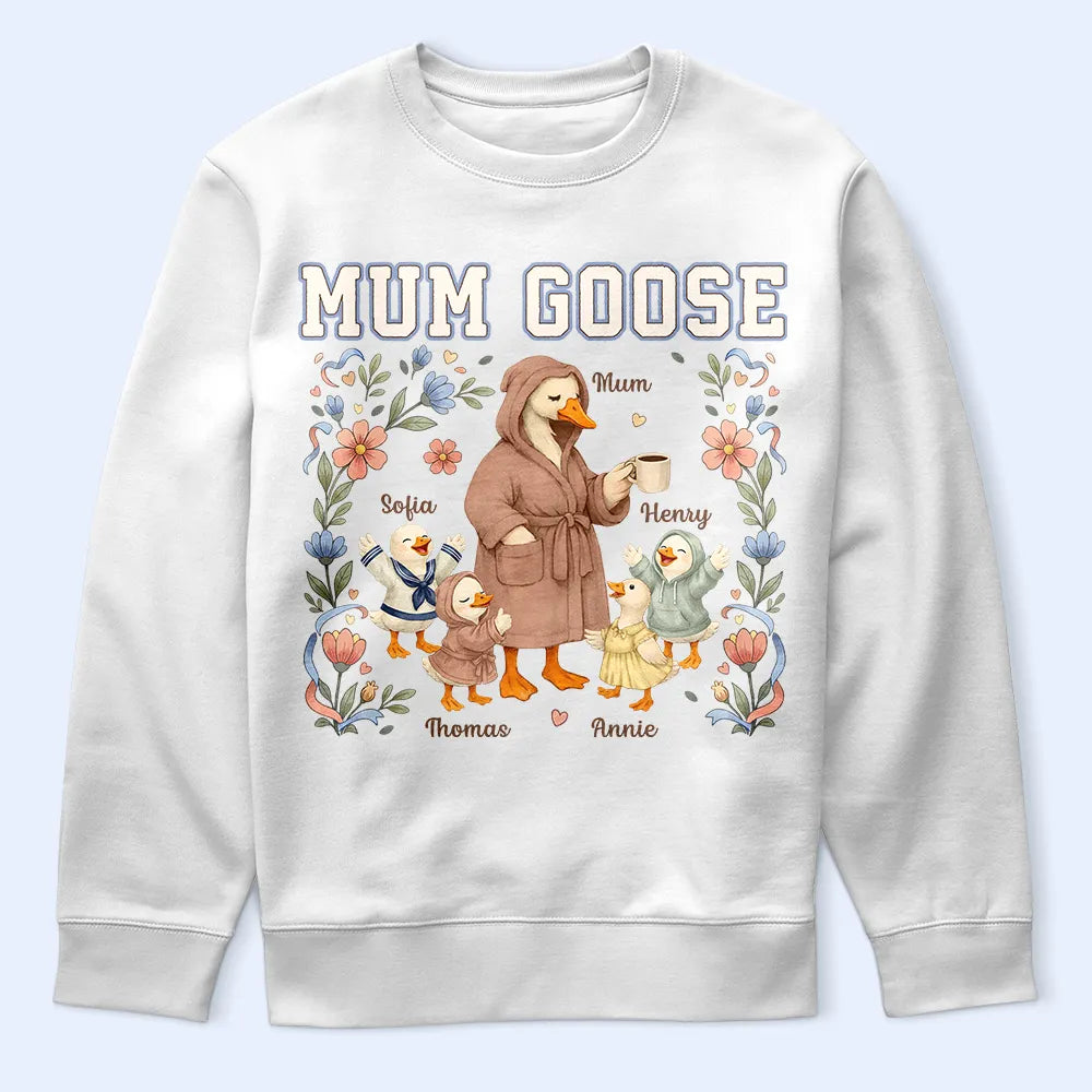 Funny, Gift For Wife, Gift For Mother, Mom - Children, Gift For Grandma - Mama Goose - Personalized T Shirt