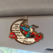 Gift For Mother,Gift For Father,Custom Photo,Memorial,Sad - Memorial Angels Watching Over Me - Personalized Custom Shaped Car Visor Clip