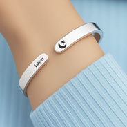 Memorial,Gift For Yourself,Gift For Women,Gift For Men,Sad - Memorial I'm Always With You - Personalized Bangle Bracelet Cuff