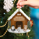 Pet Lovers,Love,Christmas,Memorial - Memorial Our House Is Not The Same - Personalized Custom Shaped Acrylic Ornament
