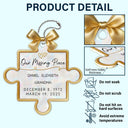 Memorial, Gift For Women, Gift For Men, Family, Sad, Top Market - Memorial Our Missing Piece 3D Effect - Personalized Acrylic Car Hanger