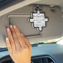 Memorial, Gift For Women, Gift For Men, Family, Sad - Memorial Our Missing Piece - Personalized Custom Shaped Acrylic Car Visor Clip