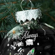 Family, Gift For Women, Gift For Men, Memorial, Sad, Top Market, Christmas - Memorial We're Always With You - Personalized Ball Ornament
