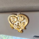 Memorial,Family,Gift For Men,Gift For Women,Sad,Top Market - Memorial Your Wings Were Ready Diamond 3D Effect - Personalized Custom Shaped Car Visor Clip