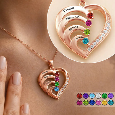 Birthstone Heart Necklace